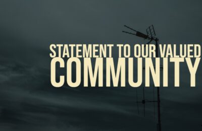 Déclaration à notre précieuse communauté